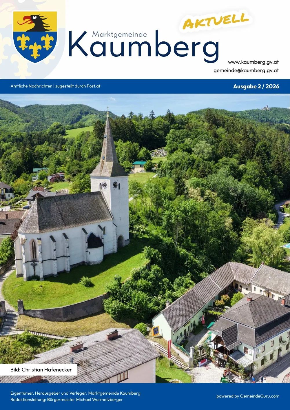 Titelseite: Marktgemeinde Kaumberg, Ausgabe 2/2026